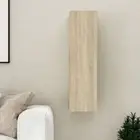 Wall TV Cabinet Sonoma Oak Chipboard Display Storage Cupboard With 3 Shelves