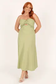 [PUP4] Rosetta Dress - Olive 6 Green