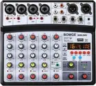 6 channel dj audio mixer with MP3 USB Bluetooth,48V phantom power, 16 DSP Echo e