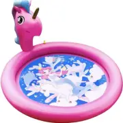 SUSENGO Kids Toddler Unicorn Splash Sprinkler Pad Large 71” Wading Pool