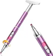 Benote Diamond Art Painting Pen Refillable Wax, Diamond Paint Accessories Refillable Wax Pen Self-Stick Drill Pens with Metal Correction Plate for Art DIY Craft - B18, Purple