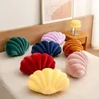 Soft Textured Pillow Plush Floor Cushion Vibrant Seashell Stuffed for Home