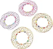 TOGEVAL 4pcs Mandala Basket Rings Toy Decompression Rotating Toy Fidget Slug Toys Mandala Flexible Sphere Variety Toy Prop Brain Toy Audlt Toys Educational Toy Iron Purple