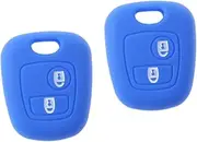 2pcs Car Key Case Cover Key Container Key Case Cover for Car Blue