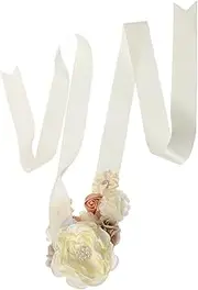 [COLLBATH] Maternity Flower Sash Belt Comfortable Pregnancy Sash Shower Party Accessory