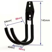 Trustworthy Wall Fan Support Hook Made of Premium Metal Black and Elegant