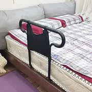 Bed Assist Rail Aluminum Alloy Bed Rail with Storage Pocket Bed Railing Height Adjustable Assist Railing Medical Safety Rail