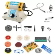 110/220V Jewelry Cleaner Rock Polishing Buffer Machine Bench Lathe Polisher 350W