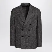 [Tagliatore] Brown Double-breasted Jacket In Wool Blend 52 IT Brown