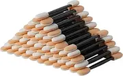 MNODWLOF 60Pcs Disposable Black Dual Sides Eyeshadow Brush Applicators, Soft Touch Latex Sponge, Multi-Purpose, Evenly Blends Eyeshadow
