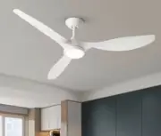 QRMOK R3 52 in. Indoor Ceiling Fan with Light and Remote Reversible DC Motor NEW