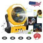 Rechargeable Misting Fan with Dual LED Lantern & 10000mAh Battery for Outdoors