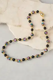Harper Glass Bead Necklace - Multi