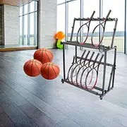 Double Layer Badminton Racket Display Rack, Tennis Court Racket Storage Rack, Badminton Racket Holder, for School/Training Ground/Gym/Tennis Court