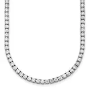 14k White Gold 16 1/2 Ct. Lab Grown Diamond VS/SI+ G+ Round 22 inch Straight Tennis Necklace