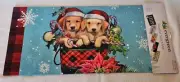 Sassafras Switch Mat Insert Christmas Puppies Light Blue With Snowflakes