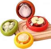Reusable Fruit and Vegetable Storage Containers, Set of 4, Transparent, Leakproof Keepers for Fridge,Fruit Vegetable Saver, Reusable Vegetable Containers, Kitchen Food Storage Containers with Lid