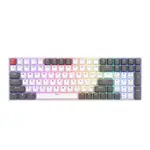 Royal Kludge (RK100) Tri mode RGB Hot Swappable Keyboard - White (Red Switch)