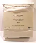 Sonoma Ivory Oyster 100% Cotton Sateen Twin Size Sheet Set Bedding Sheets