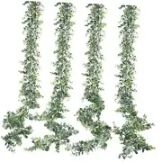 Artificial Eucalyptus Garland 4 Pack Fake Eucalyptus Greenery Garland Faux
