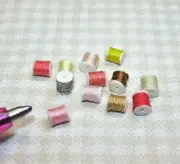 Miniature Silk Thread, 12 Spools (Pinks): DOLLHOUSE 1:12