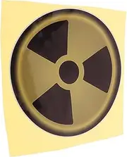 ABOOFAN Out Sheet Sticker Warning Sign Reflective Nuclear Radiation Decal for Halloween