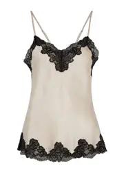 NK Imode Morgan Lace-trimmed Silk Camisole - Cream XL (UK16 / XL)