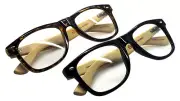 Wholesale 2 Packs Wiseman Real Bamboo Smart Glasses With Clear Lens High Quality