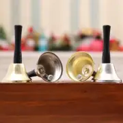 Gold Steel Hand Bell Loud Call Bell Alarm, Family Loves, Musical Hand Bells5050