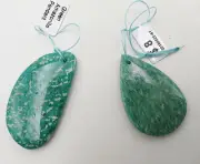 Green Amazonite Pendant Teardrop or Irregular Shape Approx 35x50mm