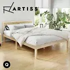Artiss Bed Frame Queen Size Wooden Base Mattress Platform Timber Pine YUMI