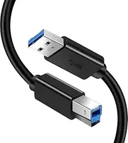 USB Printer Cable, (3M & 5M) USB 3.0 Cable - A-Male to B-Male Cord High Speed Scanner Cord Compatible with Microphones, Dell, HP, Epson, Canon, Lexmark, Xerox, Samsung and More