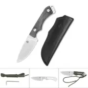 QSP Knives Workaholic Fixed Blade 124-B Knife N690 & Black Micarta