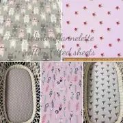 Bassinet snoo smart sleeper fitted sheet Moses bunny fox face flannelette