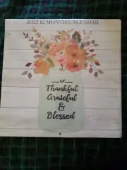 Craft Decoupage 2022 12 Frameable Photos Thankful Wall Calendar 11"x 11"