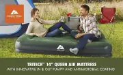 Ozark Trail Tritech Airbed Queen 14" w/ In & Out Pump + Antimicrobial Coating