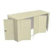 Build-a-Shed 1.2 x 4.5 x 2.0m Cream Skillion Double Hinged Side Door Shed