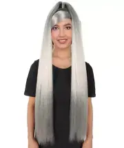 HPO Adult Women's Grey American Pop Star High Ponytail Wig,HW-7000
