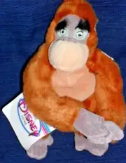 Jungle Book's King Louie beanbag plushw/Tag 8" NWT Disney Store NEW!!