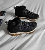 MERRELL MEN'S MOAB 2 MID GTX HIKING BOOT, SIZE 12, BLACK/GUM