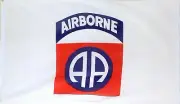 WHITE 82nd Airborne Flag Polyester 3x5 FT Banner Grommets Man Cave Garage Army