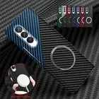 Mag Safe Carbon Fiber Slim Magnetic Case For Samsung Galaxy Z Fold 6 5 4 3 2