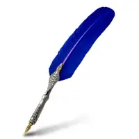 在飛比找PChome24h購物優惠-義大利羽毛沾水筆(藍) - M09/B