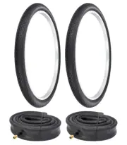 PRO+ BICYCLE TIRES 26 x 2 x 1-3/4 S7 RIM BLACK W-012 BRICK W/HEAVYDUTY TUBES