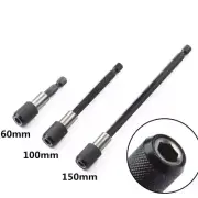 3Pcs Socket Drill Bit Holder,4-inch Length,1/4''-Hex Drill Set, Black