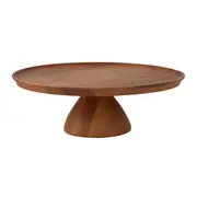 Davis & Waddell Acacia Wood Footed Cake Display Stand Natural 30x30cm Brown