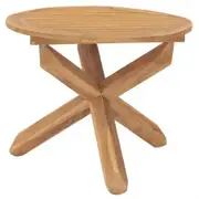 Garden Dining Table Ø90x75 cm Solid Wood Teak