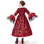 萬聖節西班牙哥特式連衣裙蕾絲宮廷裙服裝成人女復古文藝復興服裝派對小物優品暢銷