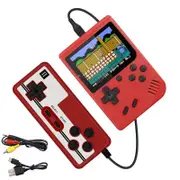 Catzon Retro Handheld Game Console with 400 Classical FC Games Support for Two Players-Red
