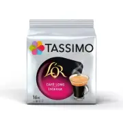 TASSIMO L'OR LOR CAFE LONG INTENSE - 16 CUPS- PODS - CUPS DISCS COFFEE FINEST